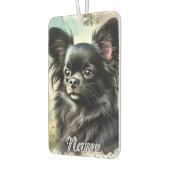 Schwarzer Chihuahua in Wasserfarbe Autolufterfrischer (Links)