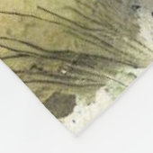 Schwarzer Chihuahua in Wasserfarbe Fleecedecke (Ecke)