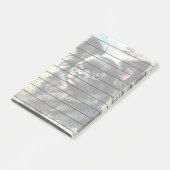 Schwarzer Chihuahua in Wasserfarbe Post-it Klebezettel (angewinkelt)