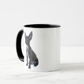 Schwarzer Chihuahuawelpe Tasse (Vorderseite Links)