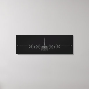 Schwarzer Chrome Herk Leinwanddruck