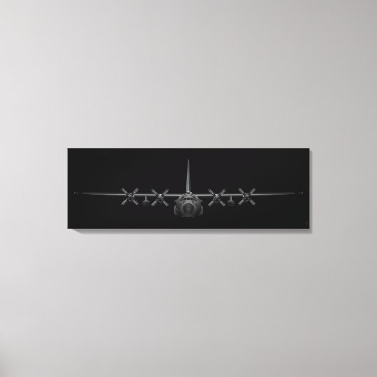 Schwarzer Chrome Herk Leinwanddruck (Vorderseite)