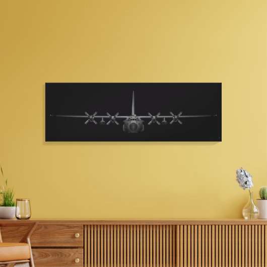 Schwarzer Chrome Herk Leinwanddruck (Insitu (Wohnzimmer))