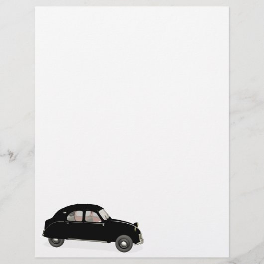 Schwarzer Citroen 2CV (Vorderseite)