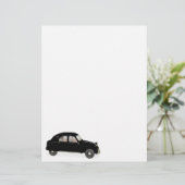 Schwarzer Citroen 2CV (Stehend Vorderseite)