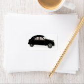Schwarzer Citroen 2CV Adressaufkleber (Insitu)