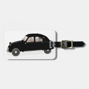 Schwarzer Citroen 2CV Gepäckanhänger