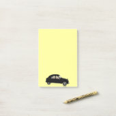 Schwarzer Citroen 2CV Post-it Klebezettel (Auf Schreibtisch)