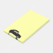 Schwarzer Citroen 2CV Post-it Klebezettel (angewinkelt)