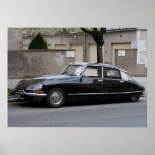 Schwarzer Citroën DS Poster