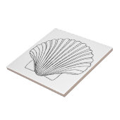 Schwarzer Clam-Scallop Fliese (Seite)