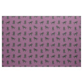 Schwarzer Cockapohund dunkel lila Stoff (Fat Quarter (45,7 x 55,9 cm))