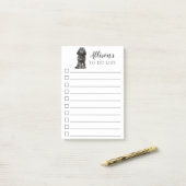 Schwarzer Cockapohund Personalisiert zu führen Post-it Klebezettel (Auf Schreibtisch)