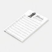 Schwarzer Cockapohund Personalisiert zu führen Post-it Klebezettel (angewinkelt)