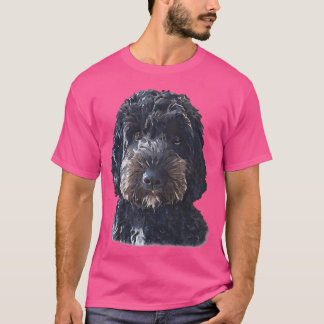 Schwarzer Cockapoo Doodle Hund  T-Shirt
