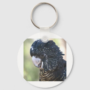 Schwarzer Cockatoo Schlüsselanhänger