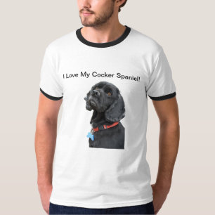 Schwarzer Cocker spaniel-Kopf T-Shirt