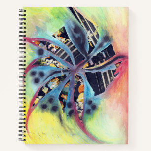 Schwarzer Collage Swirl Notizblock