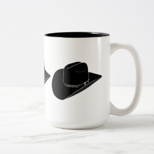 Schwarzer Cowboy-Hut-Tasse Zweifarbige Tasse