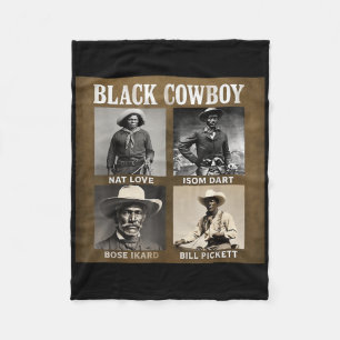 Schwarzer Cowboy Western Rodeo Melanin Schwarze Ge Fleecedecke