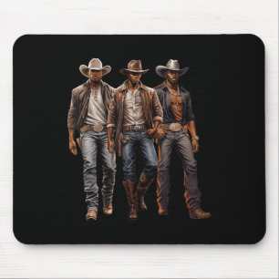 Schwarzer Cowboy Western Rodeo Melanin Schwarze Ge Mousepad