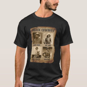 Schwarzer Cowboy Western Rodeo Melanin Schwarze Ge T-Shirt
