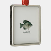 Schwarzer Crappie Ornament Aus Metall (Rechts)