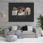 Schwarzer Creme-Bogen mit mehreren Fotos Hochzeits Fotodruck<br><div class="desc">Gemeinsam ein Paar Arch Multi Foto Hochzeitsankündigung und Geschenk Wohngestaltung Poster Druck. Moderne mädchenhafte Naturcreme und schwarze Farbgebung.</div>