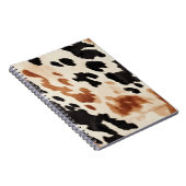 Schwarzer Creme Brown Cowhide Notizblock (Rechte Seite)
