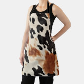 Schwarzer Creme Brown Cowhide Schürze (InSitu)