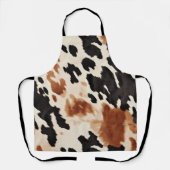 Schwarzer Creme Brown Cowhide Schürze (Vorderseite)