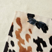 Schwarzer Creme Brown Cowhide Strandtuch (Beispiel)