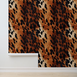 Schwarzer Creme Brown Cowhide Tapete