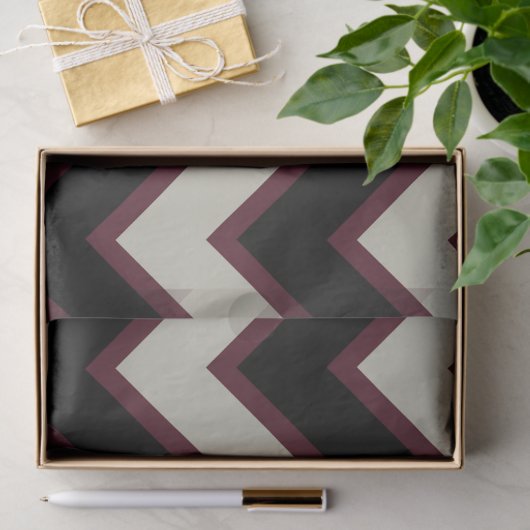 Schwarzer Creme Zickzack Seidenpapier (Geschenk)