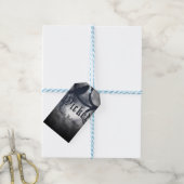 Schwarzer Crow-Bird-Halloween-Party Geschenkanhänger (Mit Garn)