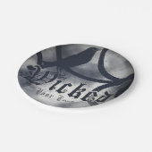 Schwarzer Crow-Bird-Halloween-Party Pappteller (Schrägansicht)