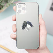 Schwarzer Crow-Meister der Zeitdarstellung Aufkleber (Telefon)