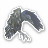 Schwarzer Crow-Meister der Zeitdarstellung Aufkleber (Vorderseite)