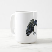 Schwarzer Crow-Meister der Zeitdarstellung Kaffeetasse (Vorderseite Links)