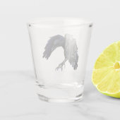 Schwarzer Crow-Meister der Zeitdarstellung Schnapsglas (Rückseite)