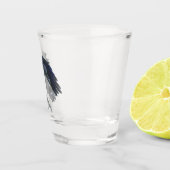Schwarzer Crow-Meister der Zeitdarstellung Schnapsglas (Rechts)