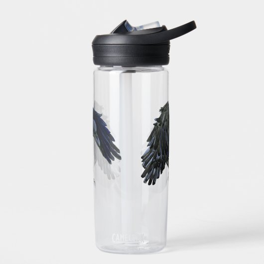 Schwarzer Crow-Meister der Zeitdarstellung Trinkflasche (Links)