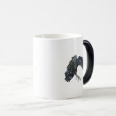 Schwarzer Crow-Meister der Zeitdarstellung Verwandlungstasse (VorderseiteRechts)