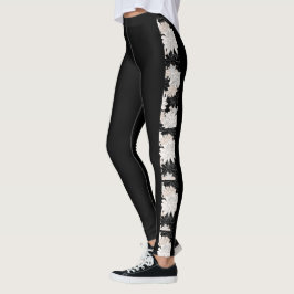 Schwarzer Dahlia-Floral-Legende Leggings