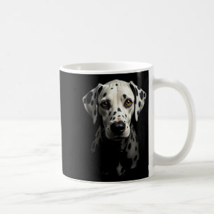 Schwarzer Dalmatiner Hund Dalmatiner-Gesicht Kaffeetasse