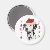 Schwarzer Dalmatiner Santa Paws - Magnet (Vorderseite/Rückseite)