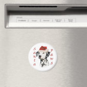 Schwarzer Dalmatiner Santa Paws - Magnet (In Situ (Geschirrspüler))