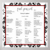 Schwarzer Damaselmaroon oder Farbsiegeldiagramm Poster (Vorne)