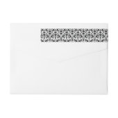 Schwarzer Damask-Pattern-Abschluss (Rückseite)