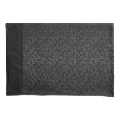 Schwarzer Damaskus Kissenbezug (Vorderseite)